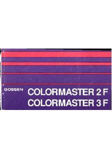 Gossen Colormaster manual. Camera Instructions.